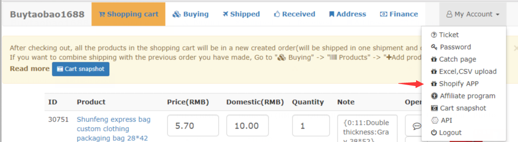 Shopify app dropshipping from taobao 1688 guide2